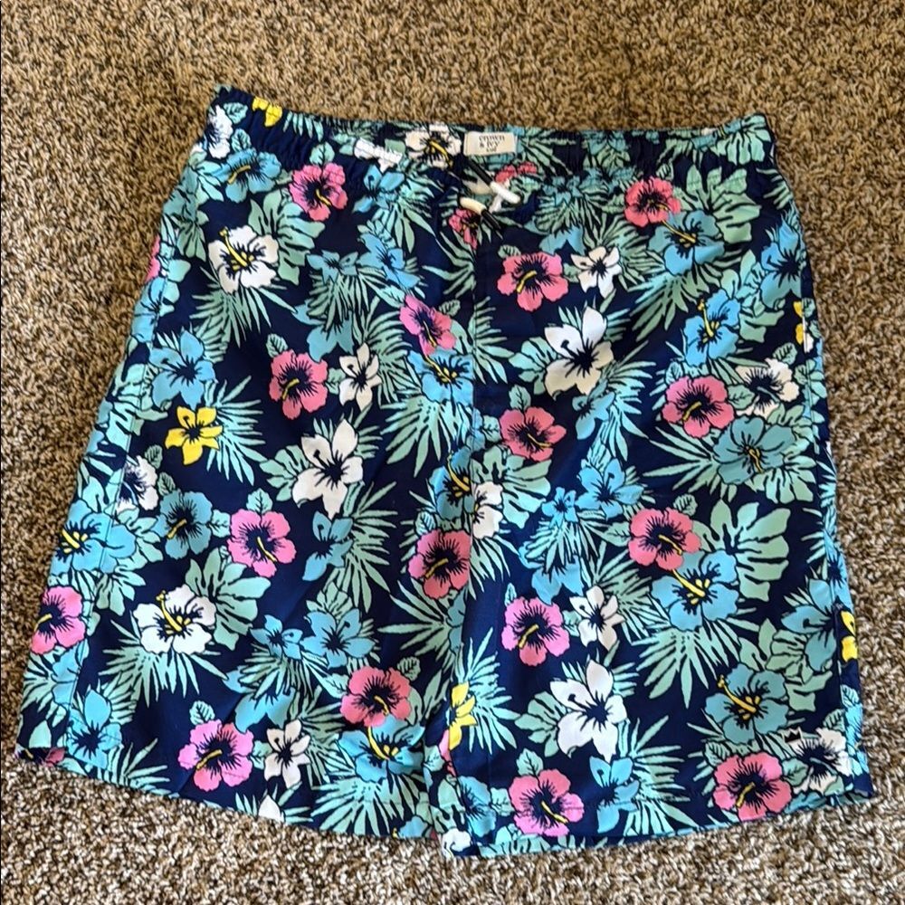 Crown and Ivy Floral Print Bathing Suit Kids XL
